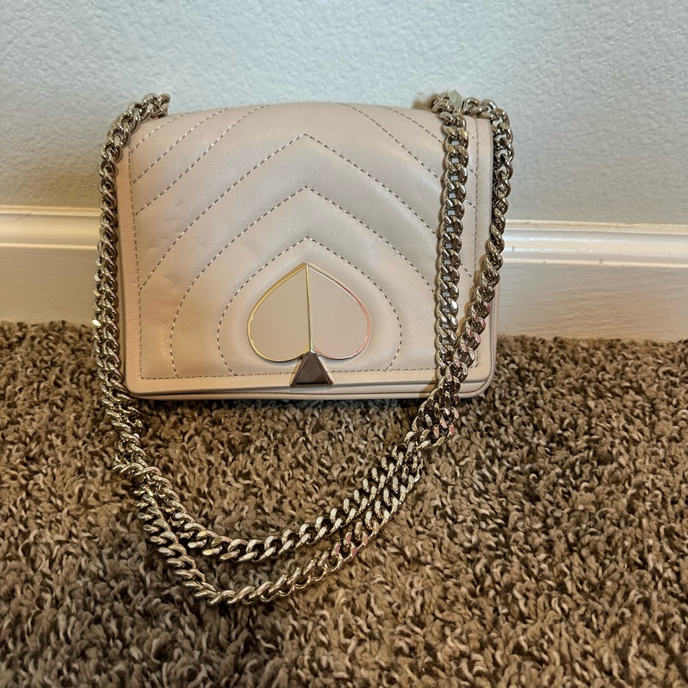 Kate Spade Cream Quilted Shoulder Bag